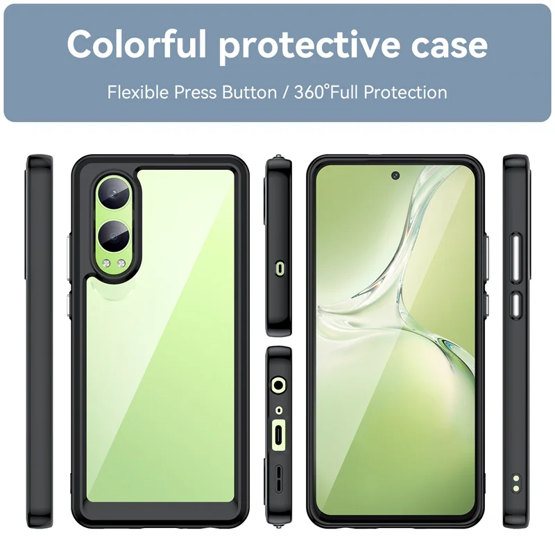 Funda transparente colorida de TPU para OnePlus Nord CE 4 Lite 5G, funda protectora transparente, Coque Capa - imagen 2