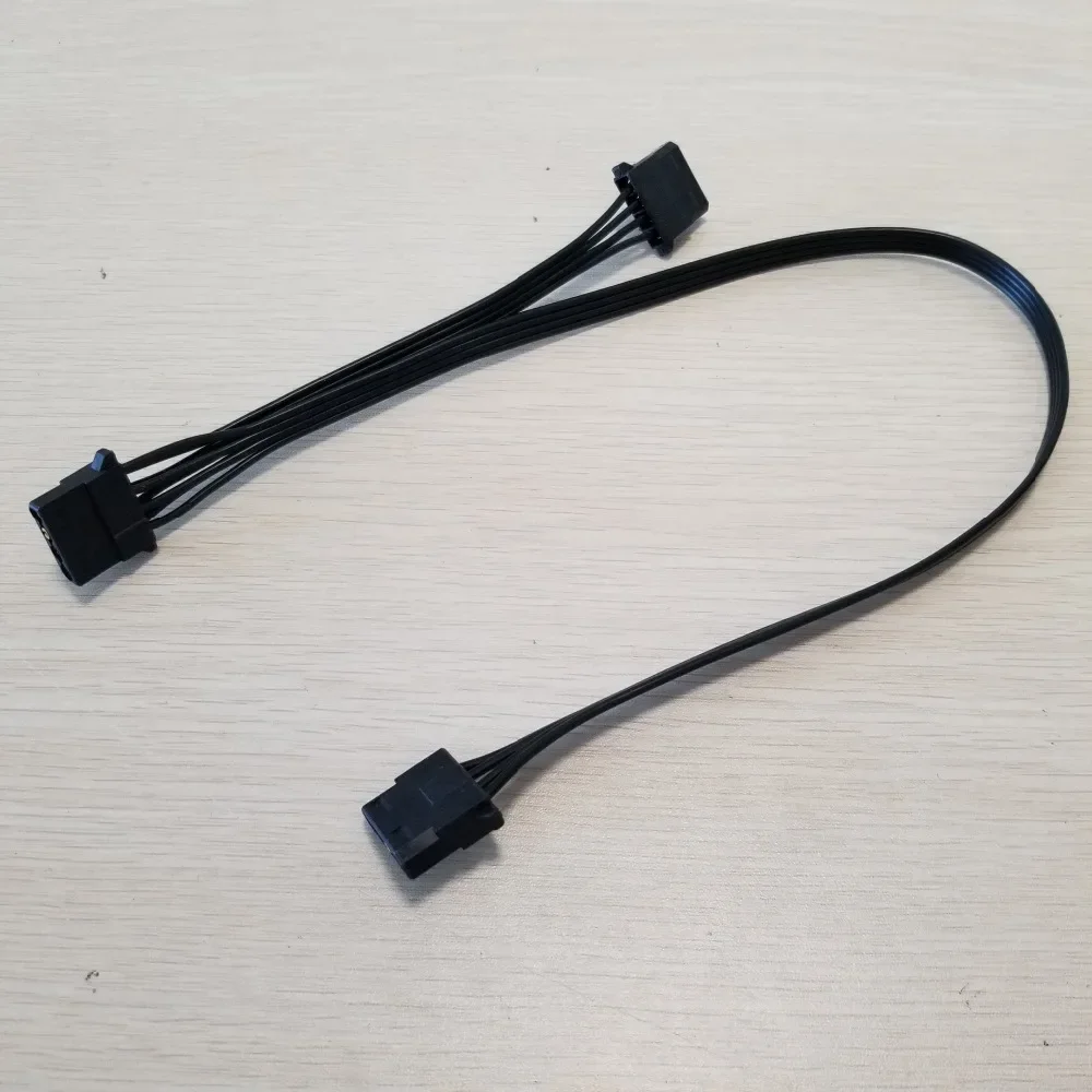 Adaptador de corriente para coche, Cable convertidor de 3 puertos Y 4 pines IDE Molex de 1 a 2 Y, divisor hembra de 18awg, 60cm - imagen 2