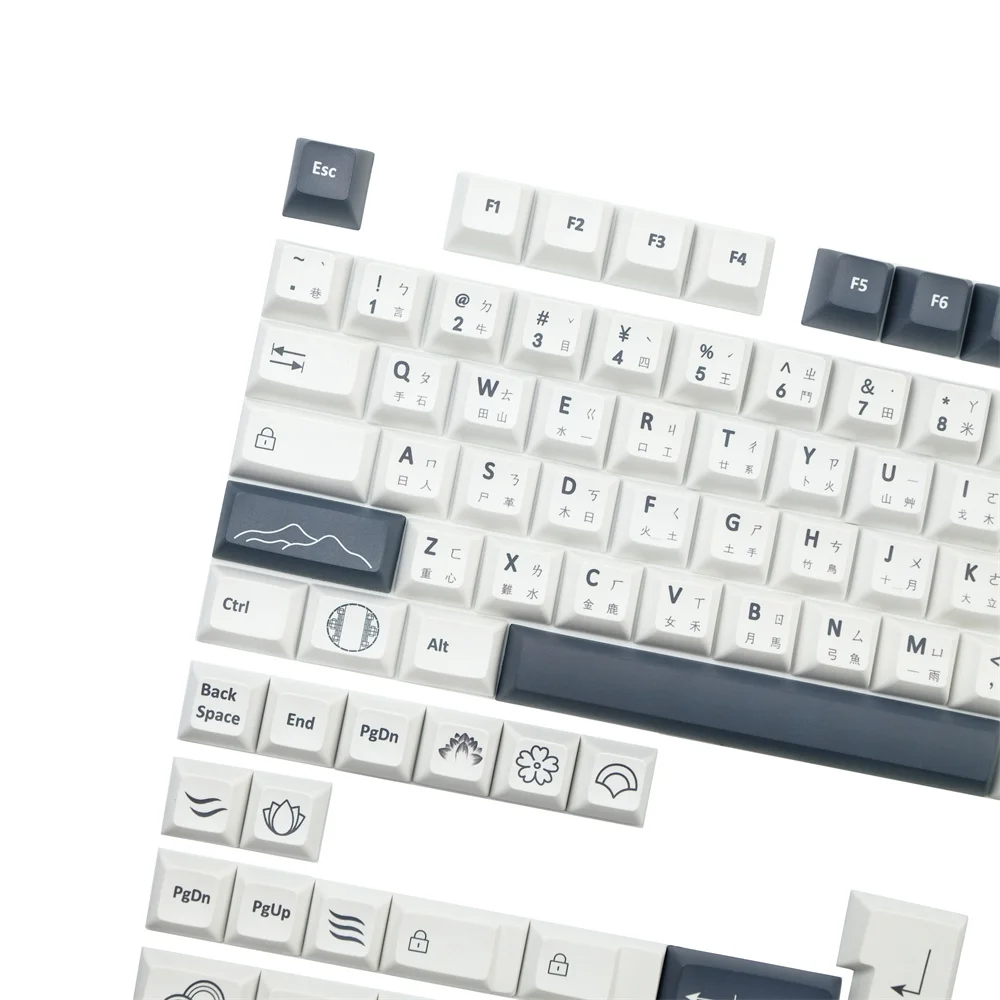 142 teclas personalizadas Lotus Keycap KCA perfil tinte subcama negro blanco ISO Enter 1.5u 1.75u 2u 2.25u cambio para teclado mecánico