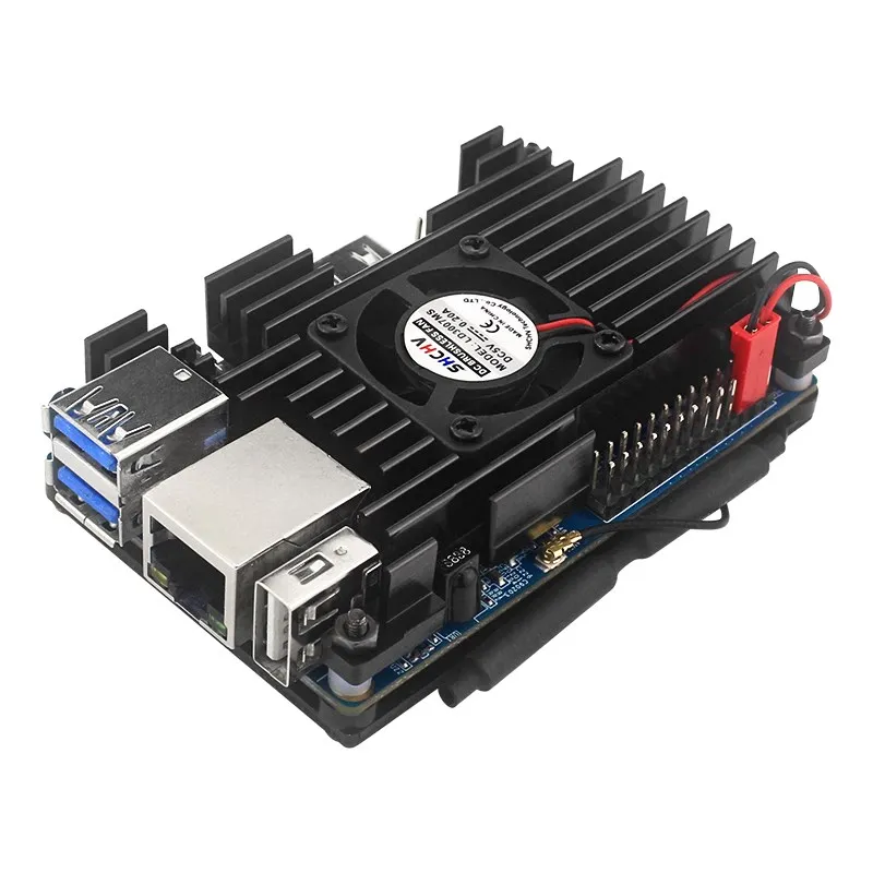 Naranja Pi 3 LTS-carcasa de disipación de calor, carcasa de aluminio blindada de Metal, refrigeración pasiva, Enclouse con ventilador para Orange Pi 3 LTS - imagen 2