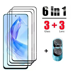 6 en 1 para Honor 90 Lite vidrio templado Honor 90 Lite vidrio cubierta completa Protector de pantalla película de cámara Honor 90 Lite vidrio