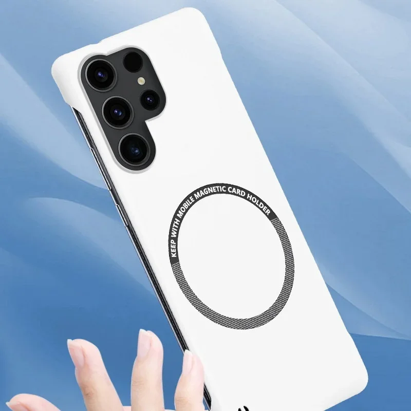 Funda de teléfono magnética ultrafina sin marco para Samsung Galaxy S24 S23 S22 S21 S20 FE Plus NOTA 20 Ultra Magsafe mate - imagen 5