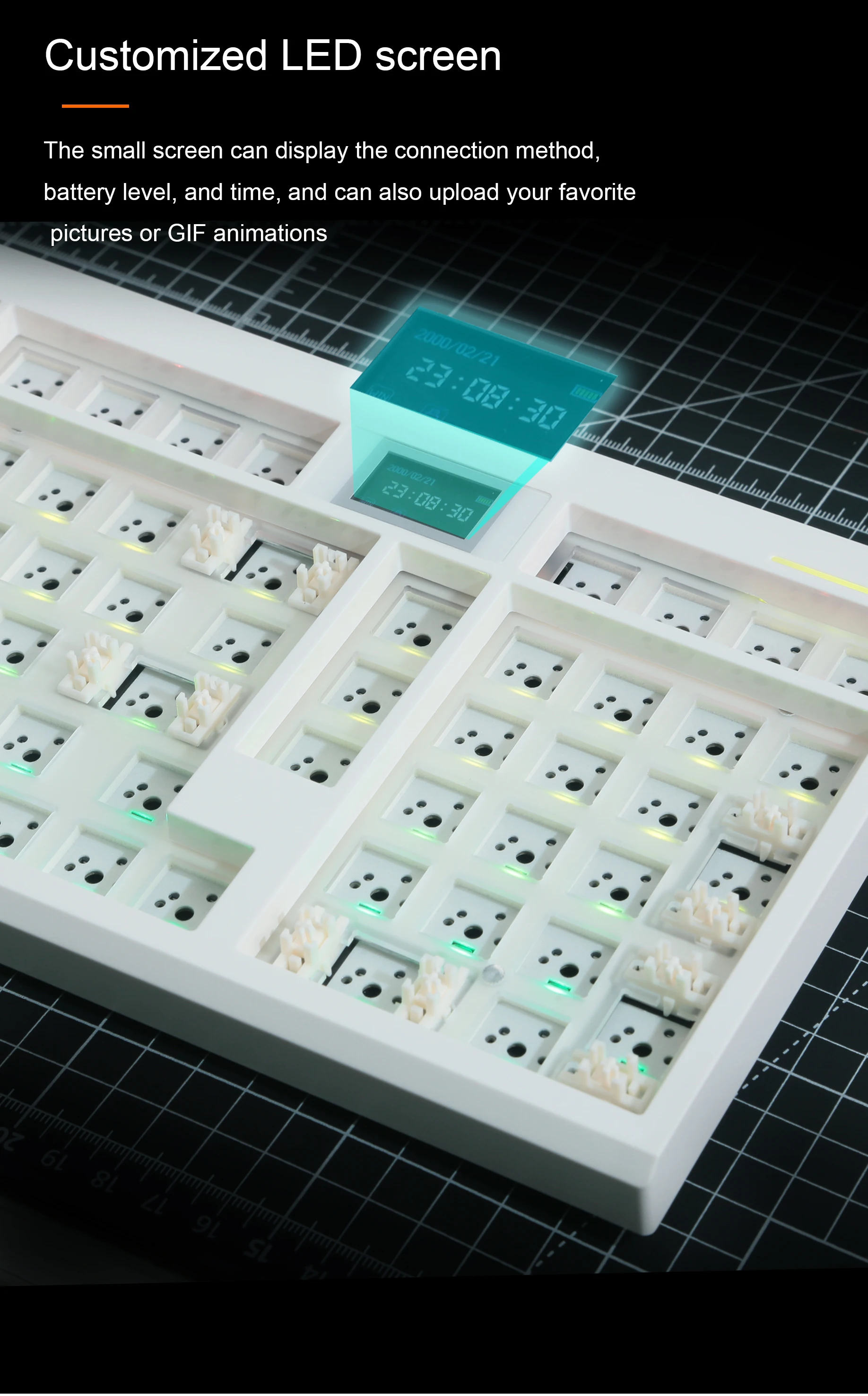 GMK98 estructura de junta Bluetooth 2,4G inalámbrico intercambiable en caliente Kit de teclado mecánico personalizado RGB retroiluminado compatible con VIA/QMK - imagen 5