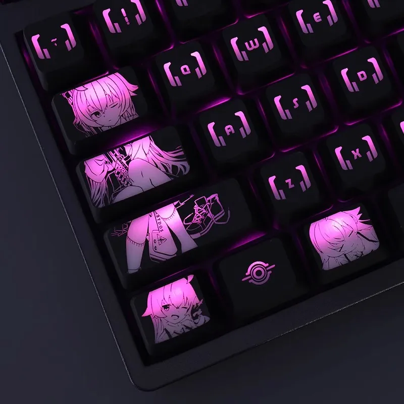 Juego de teclas retroiluminadas Takanasi Hosino para Logitech G610 G Pro X Razer BlackWidow Huntsman Corsair K70 K100, 1 Juego - imagen 2