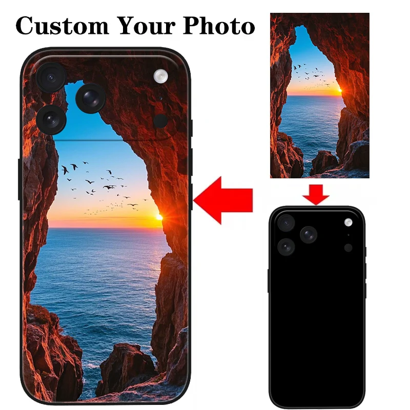 Funda mate personalizada para iPhone 17 16 15 14 13 12 11 Pro Max 16e S25 S24 Pixel 10 9 DIY foto personalizada Funda suave - imagen 2