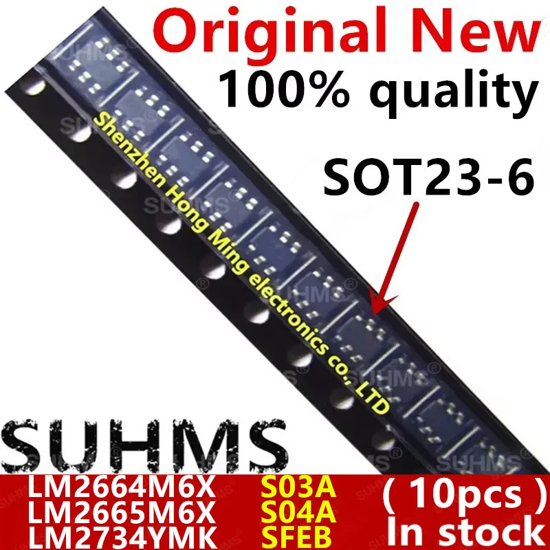 (10 piezas) 100% nuevo LM2664M6X LM2665M6X LM2664M LM2665M S03A S04A LM2734YMK/NOPB LM2734YMK LM2734 SFEB sot23-6