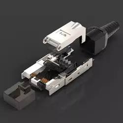 ZoeRax Conector RJ45 Cat8 blindado sin herramientas para SFTP