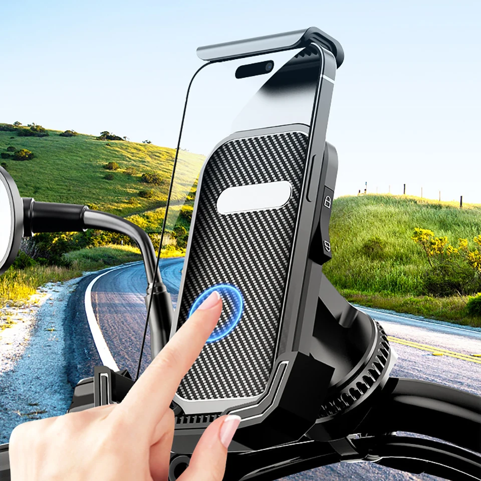 360 ° Soporte giratorio antideslizante para bicicleta eléctrica, soporte para teléfono móvil, para montar en bicicleta de montaña, Moto y motocicleta - imagen 3