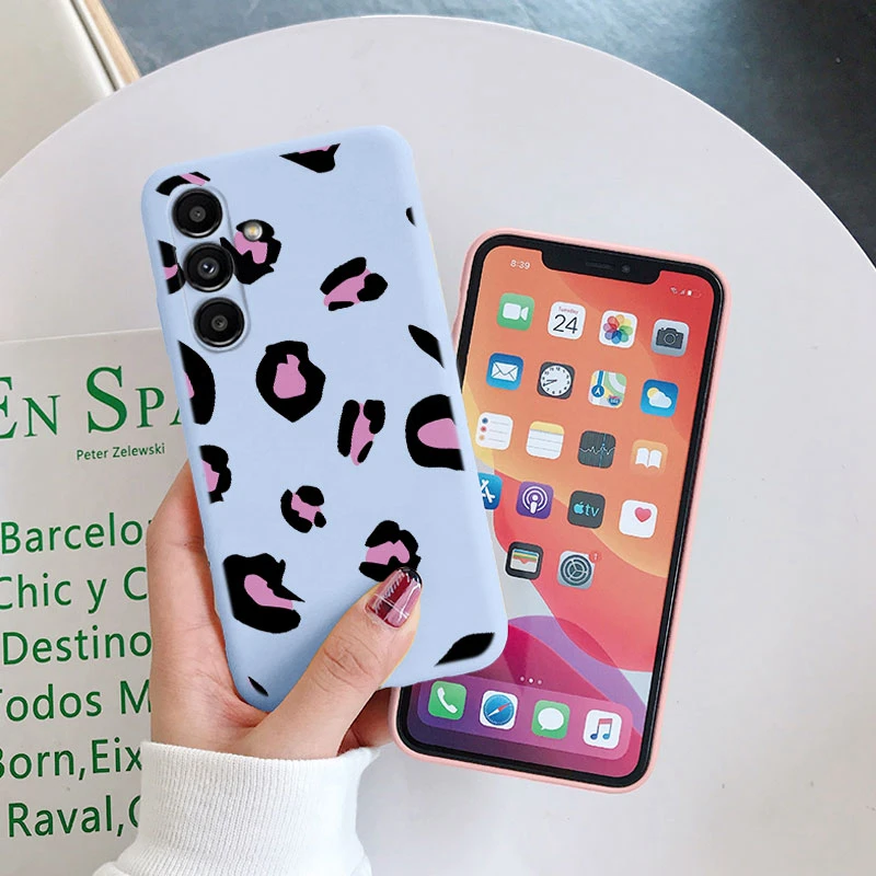 Funda de teléfono con estampado de leopardo para Samsung Galaxy A24 A54 A55 A34 A56 A16 4G, funda protectora trasera de silicona suave - imagen 4