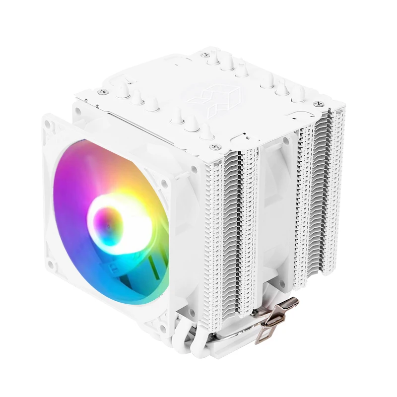 Enfriador de CPU Z135 totalmente blanco con 6 heatPipes compatible con 1700/1200/115x/AM4, ventilador eficiente PWM ARGB de 4 pines, ventilador silencioso - imagen 5