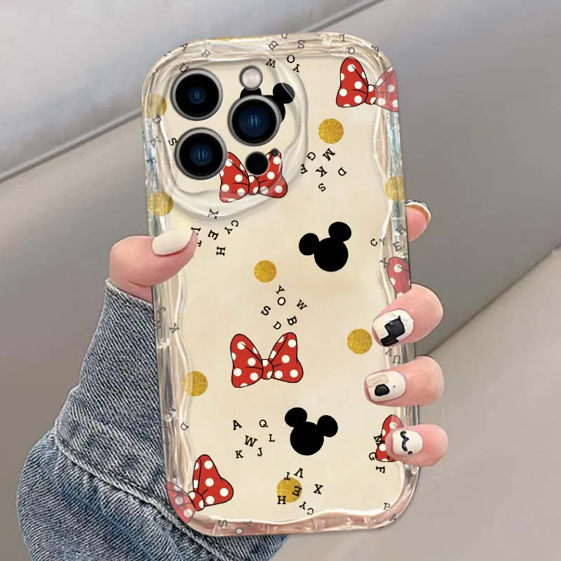 Funda Dot Mickey Mouse para iPhone XR 16 15 14 13 12 11 Pro Plus Max Mini Wave Oil funda de teléfono - imagen 3