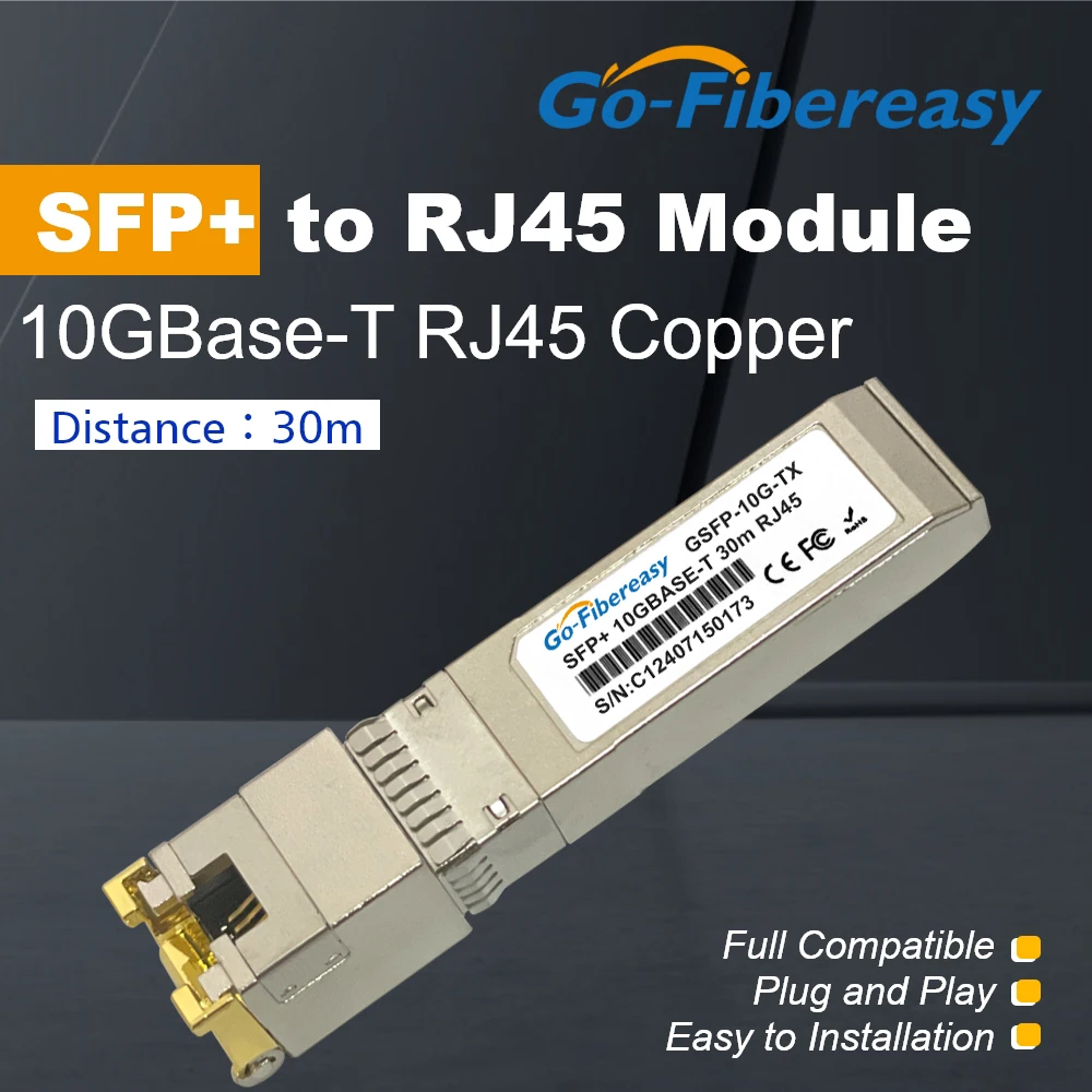 Módulo SFP + RJ45 de 10Gb, 10G/5G/2,5G, 30m, puerto SFP + a RJ-45, transceptor 10GBase-T para enrutador/interruptor Zyxel/HORACO/Mikrotik/HPE/Aruba - imagen 2