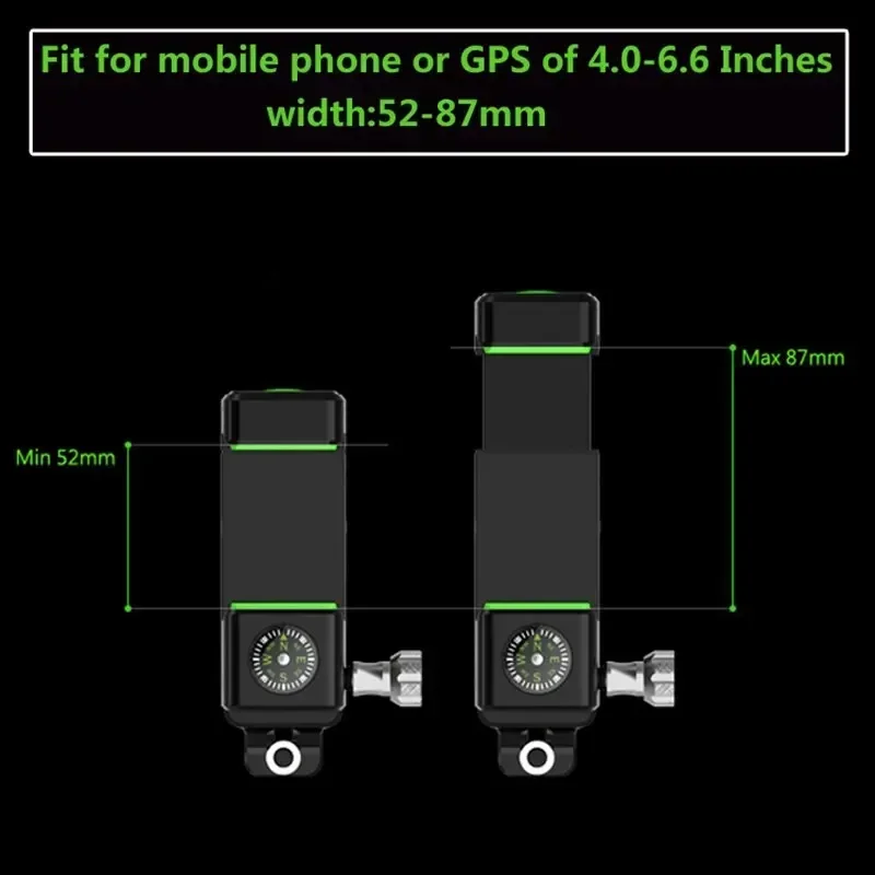 Soporte Universal para manillar de bicicleta y motocicleta, accesorio con rotación de 360 grados, para teléfono móvil IPhone y Samsung de 4,2 "-", 6,8" - imagen 3