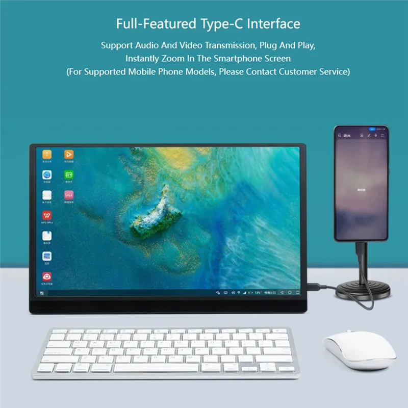 Monitor de 15,6 pulgadas con soporte para Raspberry Pi/Jetson Nano/PC/consola de juegos, pantalla IPS sin contacto