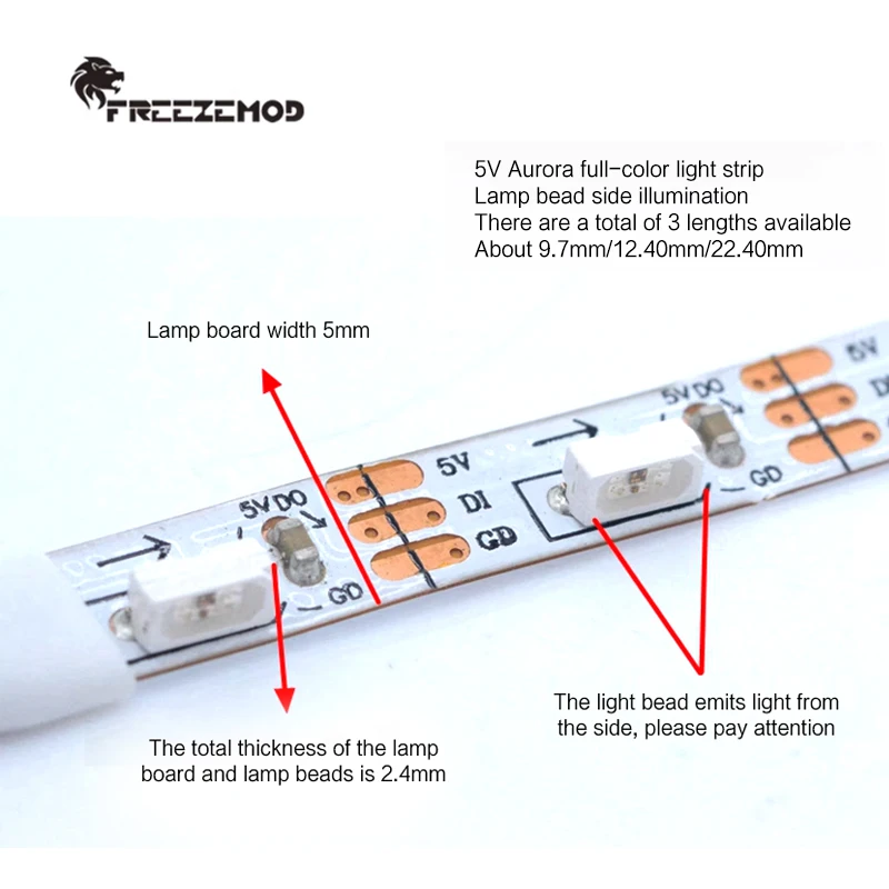 Tira LED ARGB FreezMod – Iluminación Sincronizada para PC - imagen 5