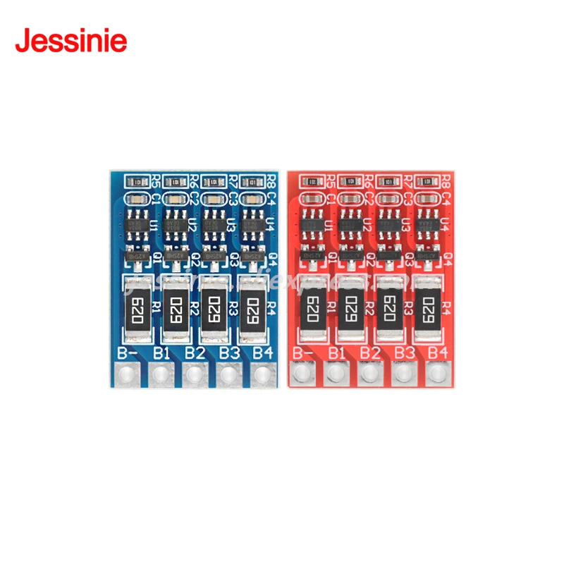 10 uds/1 ud 3S 4S 3,7 V batería de litio 3,2 V batería de fosfato de hierro y litio Placa de protección de ecualización 58mA corriente de equilibrio - imagen 2