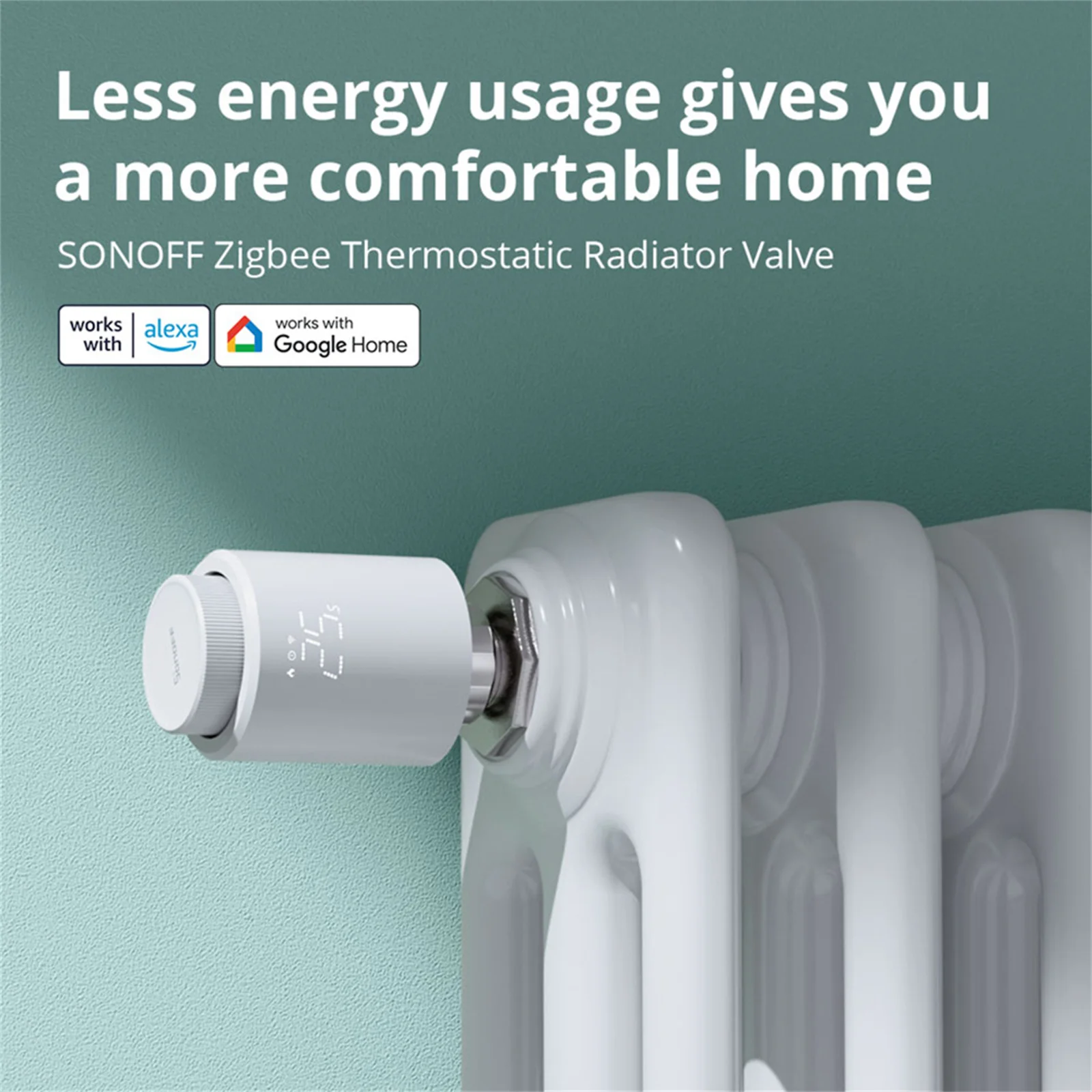 SONOFF TRVZB Zigbee Válvula termostática para radiador TRV inteligente Control de temperatura de calefacción para el hogar Control remoto eWeLink, Alexa Google - imagen 3