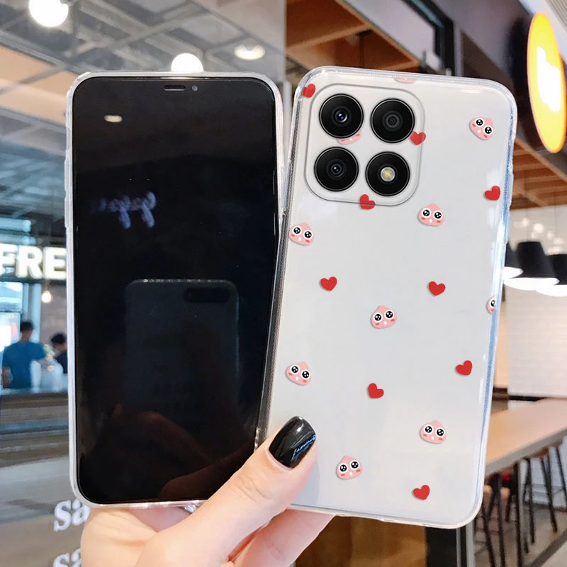 Para Honor X6 X6S funda de silicona suave transparente TPU Coque sol Luna cara cubierta de teléfono para HonorX6 X 6S carcasa protectora impresa parachoques - imagen 3