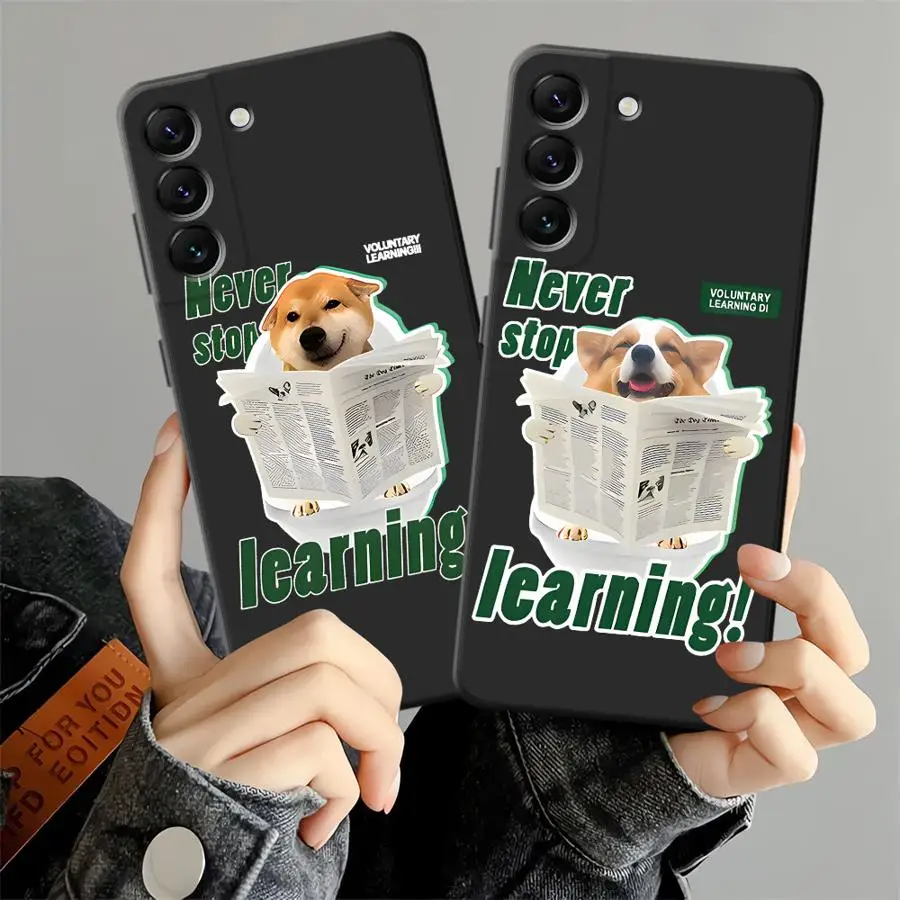 Funda de teléfono suave negra con perro divertido para Honor X6 200 400 Lite 8X X5b X8 70 Magic5Lite 90 X7 X9a