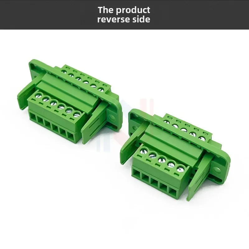 1 Juego de panel fijo de pared 15EDGWC-3.5mm bloque de terminales enchufable con marco de brida de correa de acoplamiento sin soldadura 2P3P4P5P6P7P8P9P10P12P-24P - imagen 5