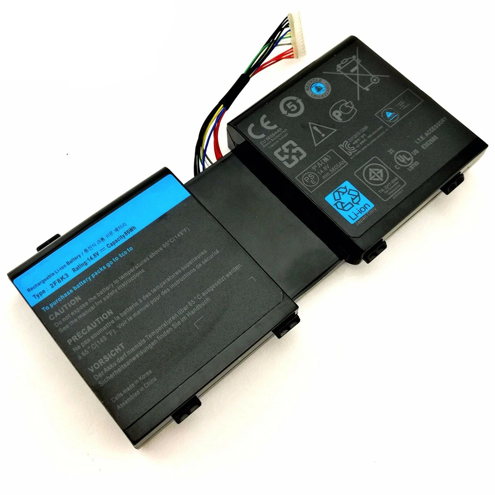 Nueva batería Original y genuina para ordenador portátil 2F8K3 14,8 V 86Wh para Dell Alienware 17 17X M17X R5 18X M18X R3 P18E, etc. - imagen 3