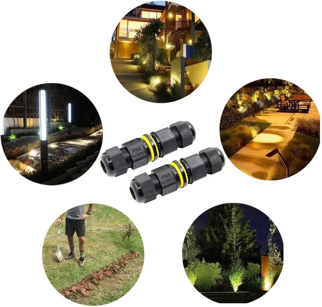 Conector de Cable eléctrico IP68 impermeable para exteriores, 2 uds., 2P3P4P, enchufe M20, bloque de terminales de 5-11mm, caja de conexiones de Cable de alimentación externa - imagen 5