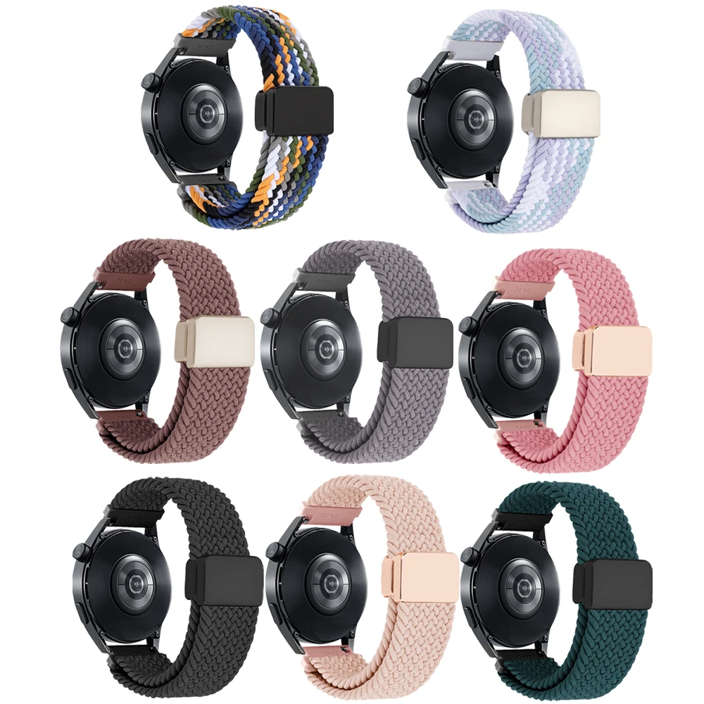 Correa de nailon de 20mm y 22mm para Amazfit GTR 4 3 Pro/GTS 4 2, banda trenzada para HUAWEI GT5/Garmin, accesorios para reloj, 2 uds. - imagen 2