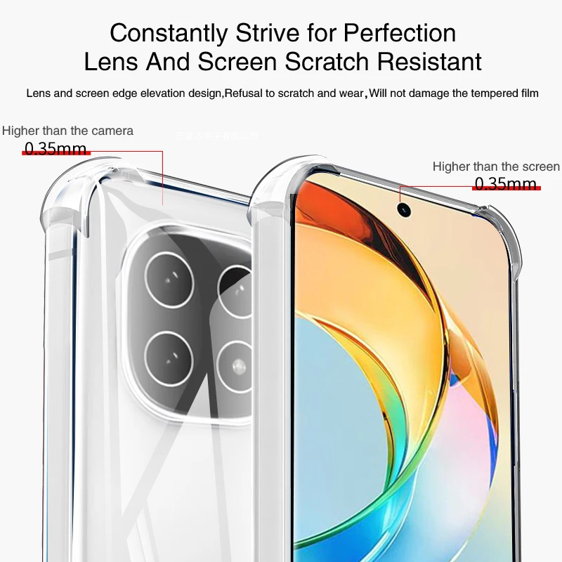 Funda de teléfono de silicona transparente para Xiaomi Redmi Note14 Note 14 Pro 14Pro Plus Pro + S 14S 5G China Global funda trasera de Airbag suave - imagen 3