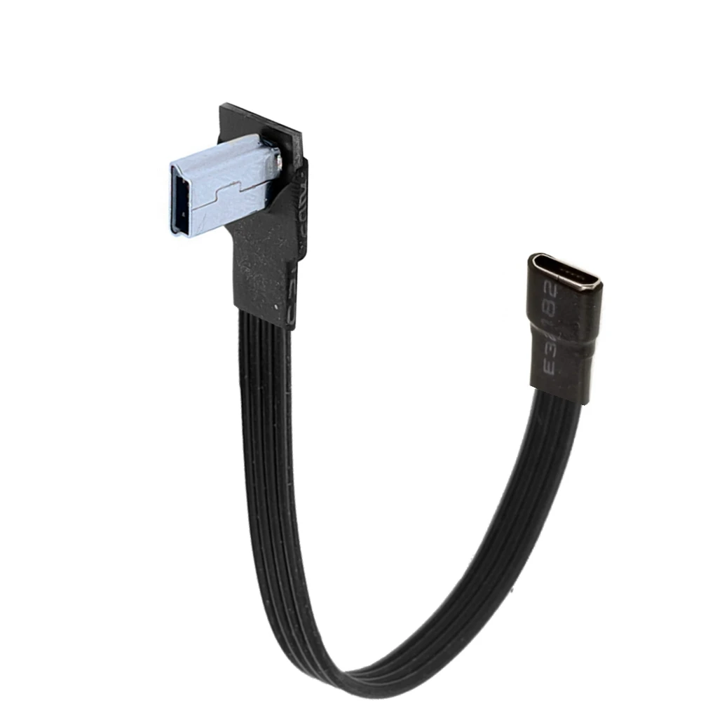 5CM Micro USB 2,0 Feale a Micro B Mini tipo c usb conector macho adaptador conector 90 grados en ángulo derecho y izquierdo hacia arriba abajo - imagen 3