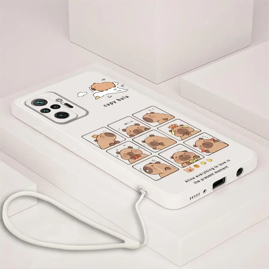 Funda de teléfono para Xiaomi Redmi Note 10Lite 13 12 ProPlus 14 Pro Plus 12s 10 11 Pro 11s 10 funda suave dibujos animados lindo capibara - imagen 4