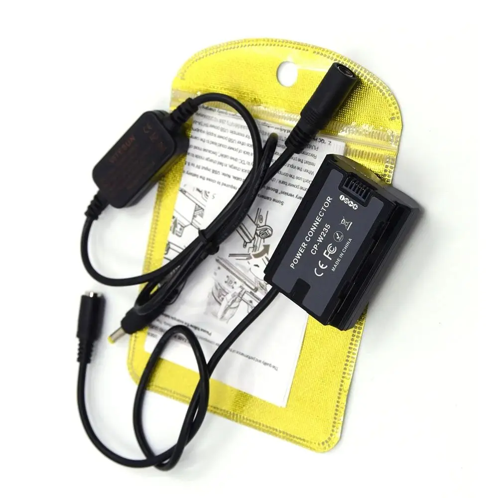 Acoplador CC de batería simulada NP-W235, Cable reductor CP-W235 para cámaras Fujifilm X-T4 GFX100S X-H2S XH2 GFX 50S II - imagen 5