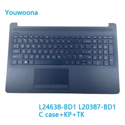 Nueva funda superior de repuesto ORIGINAL para ordenador portátil HP 15-DA 15-DB C + KP + TK L24638-BD1 L20387-BD1