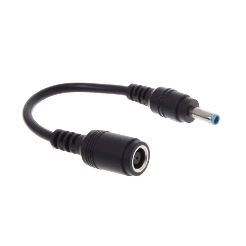 Convertidor de cargador de corriente CC de 7,4mm a 4,5mm, gran Cable conector adaptador de CC de repuesto para puntas azules HP Dell, 1/2 Uds.