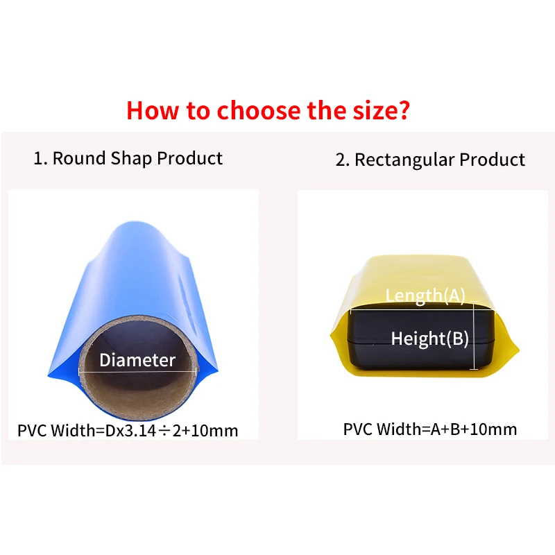 Tubo termorretráctil de PVC de 1/8/15M, paquete de batería Lipo 18650, película de protección aislada de 105 ~ 300mm, funda de litio, funda de Cable negra - imagen 4