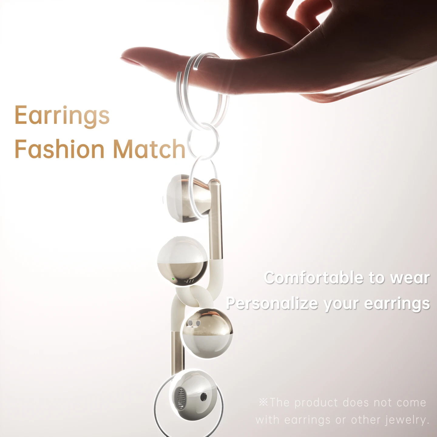 Auriculares inalámbricos OWS Ear-Clip HiFi con Bluetooth 6.0, estilo TWS, con control táctil, deportivos, personalizados, para niñas, con micrófono y reducción de ruido ENC. - imagen 4