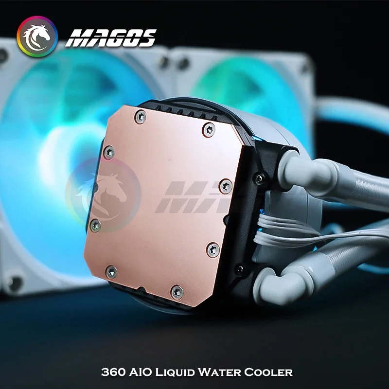 CPU Watercooler AIO caja de ordenador PC Kit de refrigeración por agua para AMD AM4 AM5 Intel 12Th 13Th LGA 1200 1700 360 AIO enfriador de agua líquida - imagen 5
