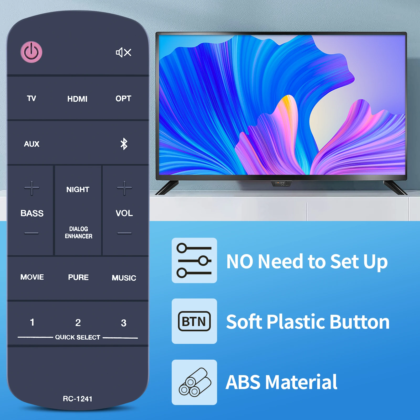 Nuevo Control remoto de repuesto RC-1241 para Denon Home Sound bar 550 - imagen 3