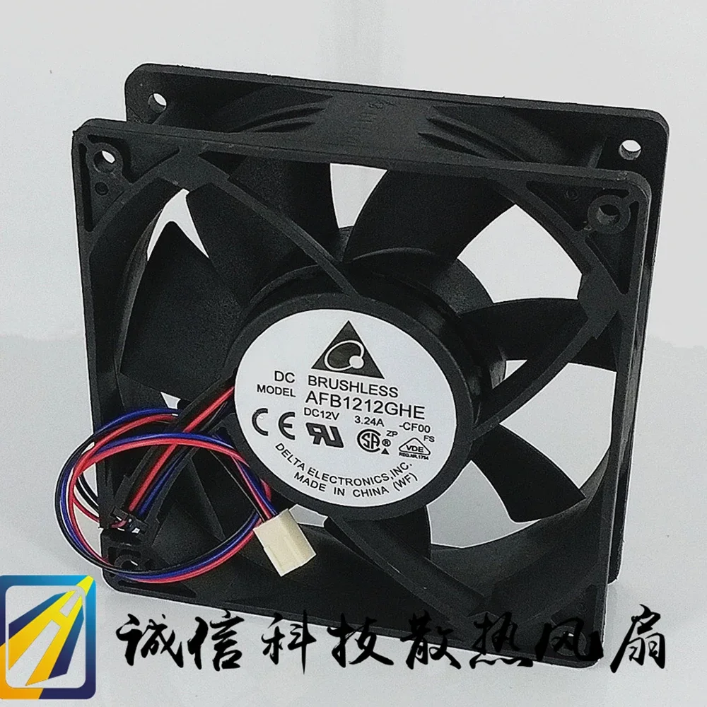Ventilador de minero para Delta Electronics AFB1212GHE 120 mm DC 12 V 3.24 A Ventiladores de enfriamiento de alta velocidad de 3 pines, 200 RPM 220 CFM - imagen 2