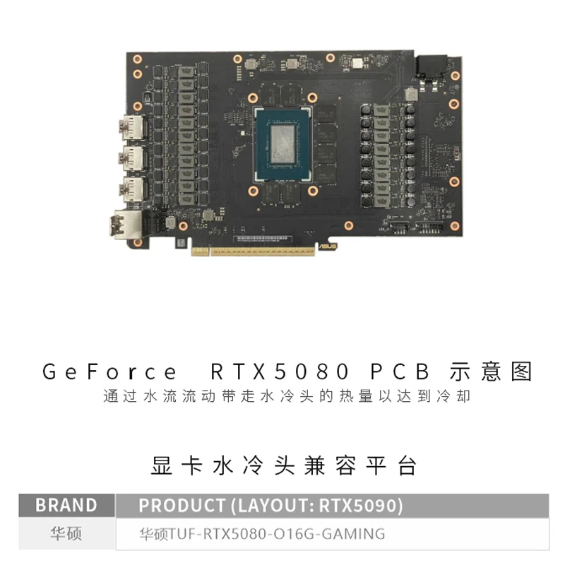 Bykski GPU bloque de agua para ASUS TUF RTX 5080/5070TI O16G tarjeta de vídeo para juegos/cubierta completa PC radiador de cobre 5V ARGB N-AS5080TUF-X - imagen 3