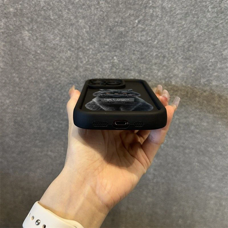Funda de teléfono suave de silicona con bonito gato negro para iPhone 17 Pro Max 16 Pro 15 14 13 12 11 17 Air 16E XS Max X XR 7 8 Plus SE2 - imagen 5