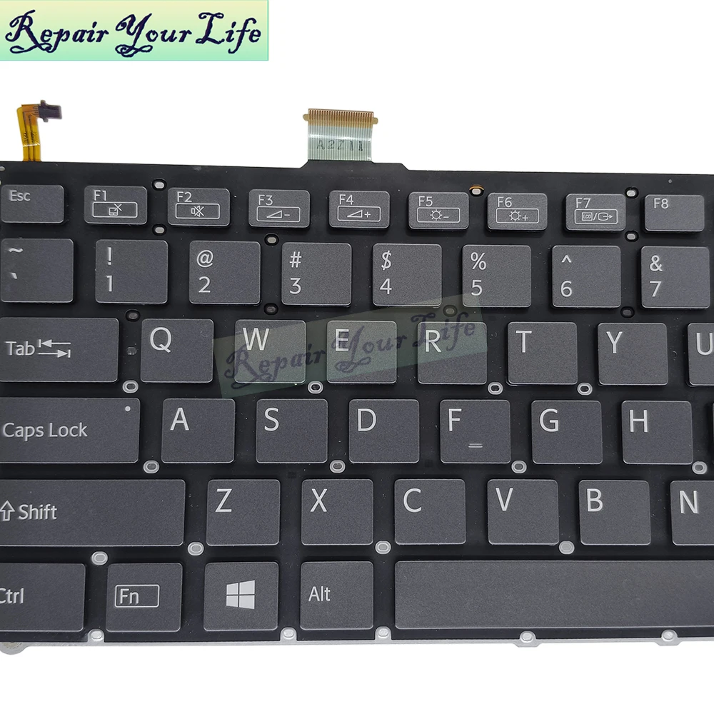 Teclado retroiluminado inglés para Sony Vaio DUO 13, SVD13, SVD132, SVD132A1ET, SVD13215PXB, SVD132A14L, 149245411US, 149244611US, nuevo - imagen 3