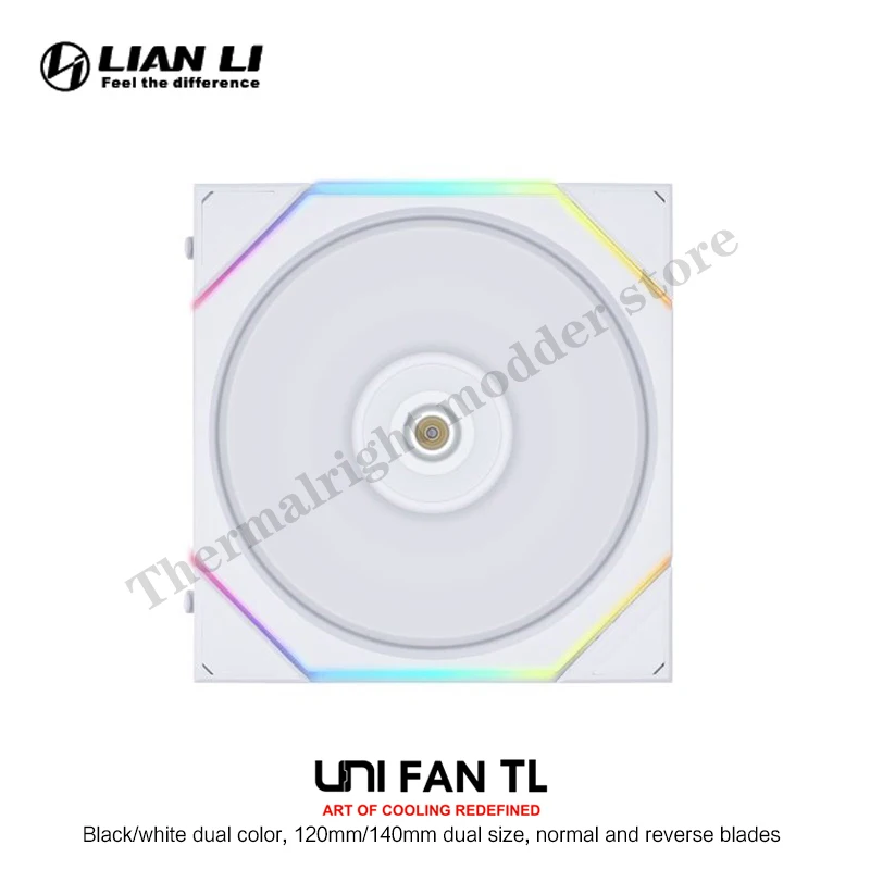 LIAN LI UNI-ventilador TL120 140 PC, radiador RGB para armario, Gen. 4. ª evolución del rendimiento Hoja delantera/inversa, paquete de 1 / 3 piezas - imagen 4