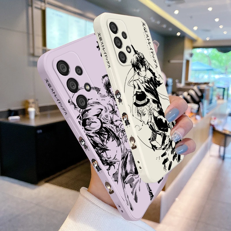 Funda de teléfono Bungo Stray Dogs para Samsung, A55, A53, A33, A52, A32, A71, A51, A21S, A35, A25, 5G, cuerda líquida izquierda - imagen 3