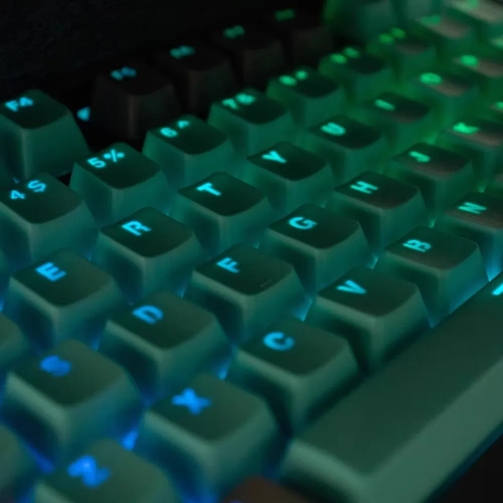 GMK Green Forest Keycaps PBT Dye Subbed Font transparente Key Caps OEM perfil Keycap con 2.25U 2.75U 3U 7U barra espaciadora ISO Enter - imagen 3