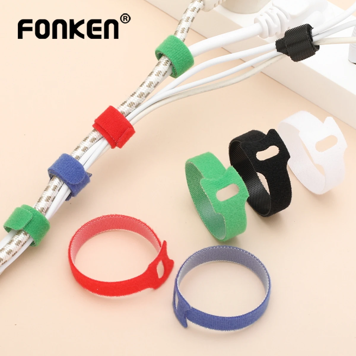 Bridas liberables de nailon para cables, correas reutilizables de sujeción de plástico, envoltura, paquete con cremallera, gestión de cables, 10/40 piezas