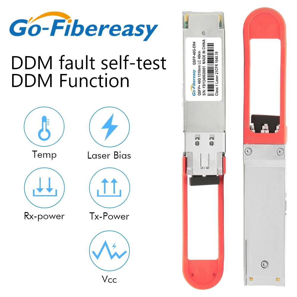 40Gb ER4 40km QSFP Transceptor 1310nm Duplex LC SMF Módulo de fibra óptica para Cisco,Juniper,Mellanox,Mikrotik... Conmutador Ethernet - imagen 5