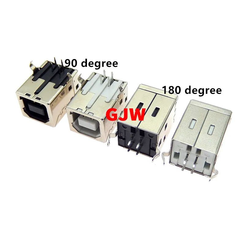 Conector USB tipo B - Detalle del diseño 90/180 grados