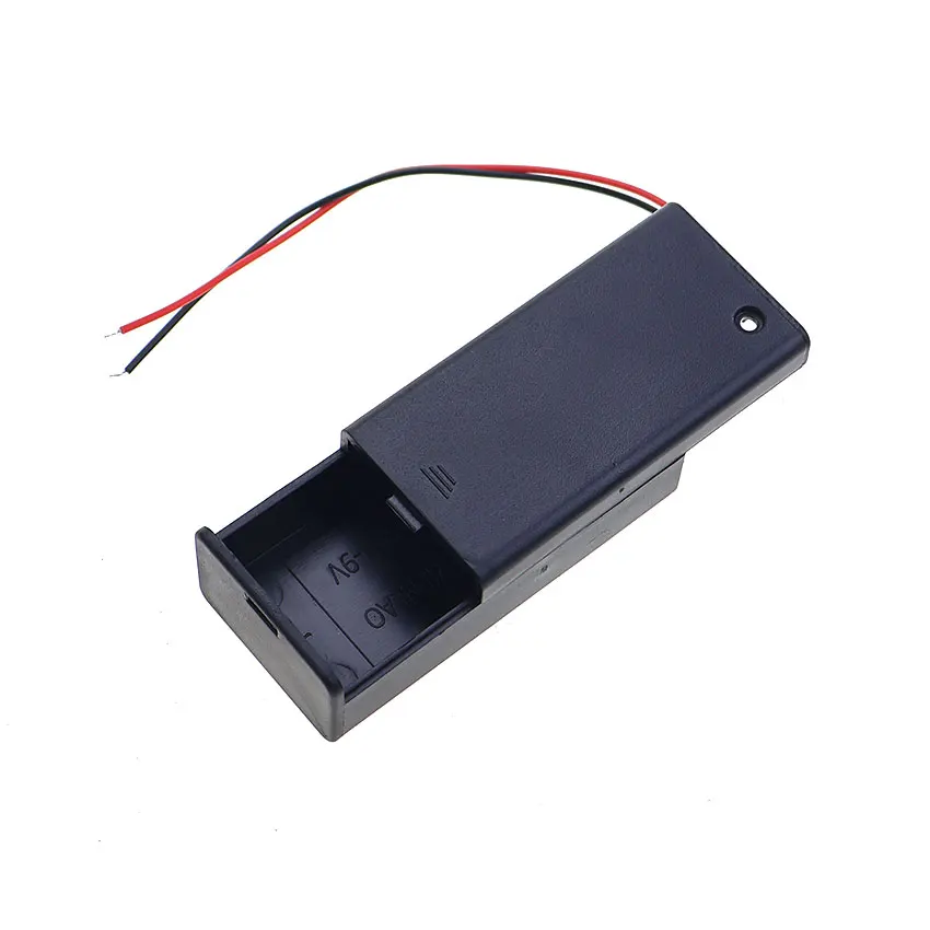 JCD 1 Uds. Cable de hebilla de batería de 9V soporte de batería de 9 voltios con enchufe macho DC 5,5*2,1mm cartucho de batería cable de plomo tapa de batería cuadrada - imagen 5