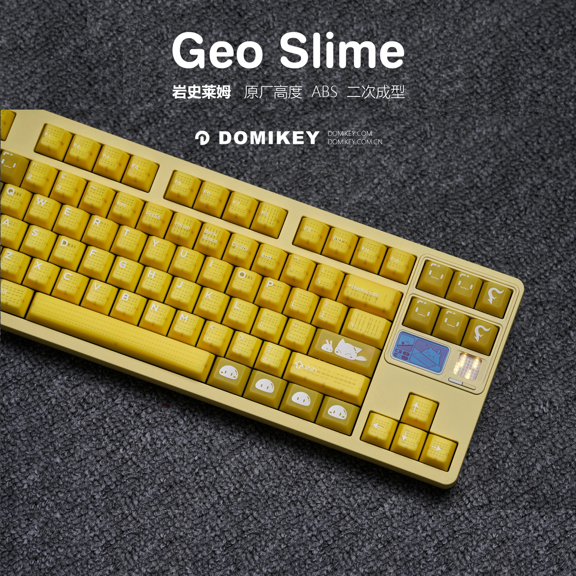 Hifox x Domikey Geo Slime Cherry Profile ABS Doubleshots Juego de teclas para teclado BM60 CSTC75 BM65 BM68 XD60  - imagen 5