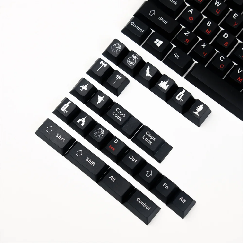 Teclas PBT negras perfil Cherry para MX Switch - imagen 5